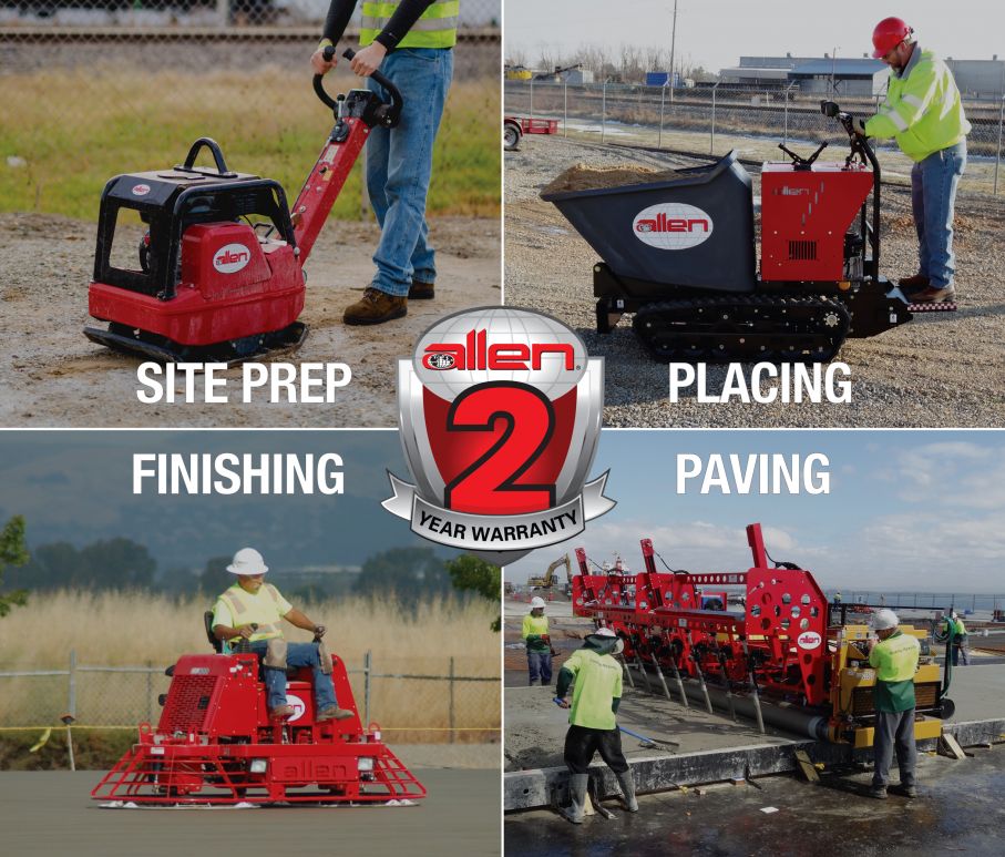 Allen Announces Two Year Warranty on All Equipment