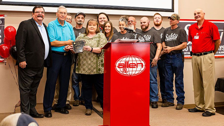 Allen Engineering Receives Accumulative Safety Award for Three Years Without Lost Time